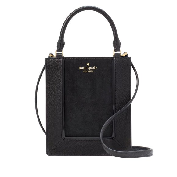 New Kate Spade Lena Suede Mini Tote Black - Picture 1 of 5